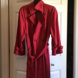 Red trench coat